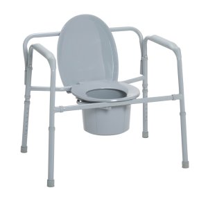 Drive Medical Bariatric Folding Commode - Supports up to 650 lbs, Pack of 1, 11117N-1